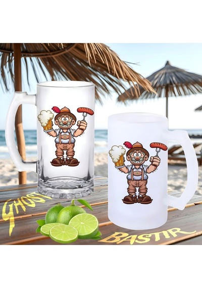 Sosis Bira Buzlu Ya Da Buzsuz Bira Bardağı