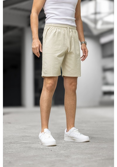 Kite Regular Fit Cepli Kapri Şort - Bej Bej