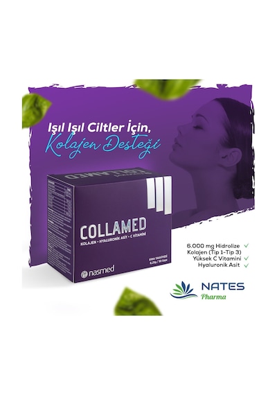 Nasmed Collamed Collagen 825gram 30'luk Saşe Takviye Edici Gıda