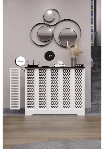 Dekoratif Petek Dolabı Kalorifer Peteği Kapatma Ünitesi Modern Tasarım İç Ölçü 96 Cm Dış Ölçü 100 Cm Petek 96 Beyaz Üstü Siyah D6 Dekoratif Petek Dolabı Kalorifer Peteği Kapatma Ünitesi Modern Tasarım İç Ölçü 96 Cm Dış Ölçü 100 Cm Petek 96 Beyaz Üstü Siyah D6
