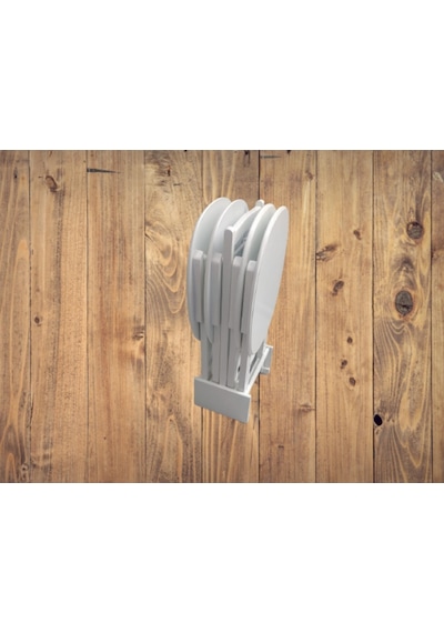 Zigon Sehpa Oval Çanta Kayın Model Torna Iskelet Parlak Beyaz Lak (481960691)