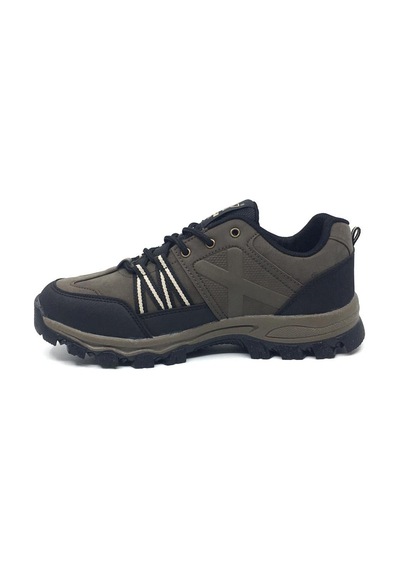 Step Erkek Günlük Kışlık Su Soğuka Dayanıklı Outdoor Spor Ayakkabı Vizon - Siyah