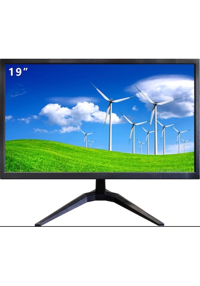 19" Profesyonel Led Monitör Uzaktan Kumandalı, Hdmı/vga/rca Girişli 7/24 Endüstriyel Ekran