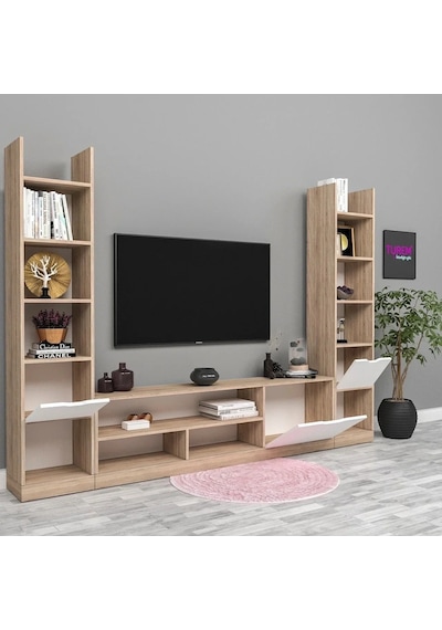Kar Beyaz Tv Ünitesi Mdf Siyah Kar Beyaz Tv Ünitesi Mdf Siyah