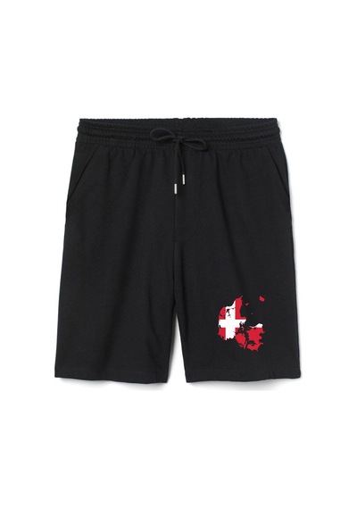 Euro 24 Denmark Erkek Siyah Şort Siyah