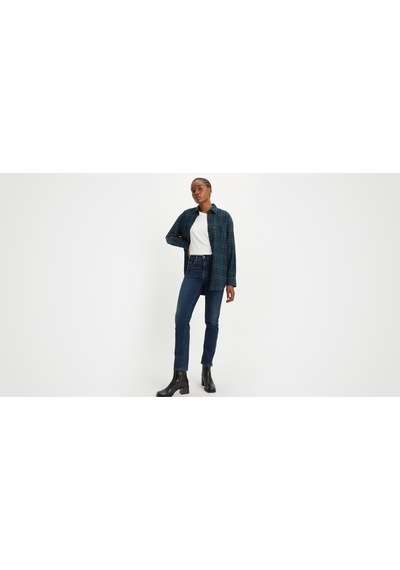 Rise Straight Kadın Jean Pantolon - Blue Swell Mavi Rise Straight Kadın Jean Pantolon - Blue Swell Mavi
