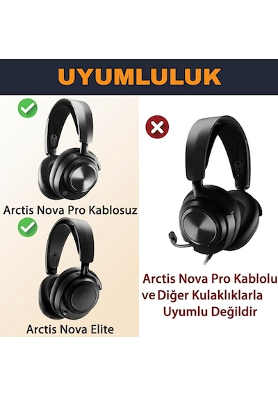 Steelseries Arctis Nova Pro Wireless Nova Pro Kablolu İle Uyumsuzdur & Nova Elite İle Uy