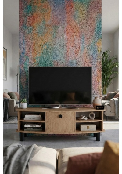 Vienna Tv Sehpası Suntalam Bej 136x44 Cm Çok Renkli