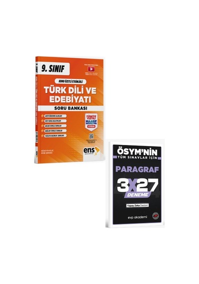 Ens 2027 9. Sınıf Türk Dili Ve Edebiyatı Konu Özetli Etkinlikli Soru Bankası+ Evp Akademi Paragraf