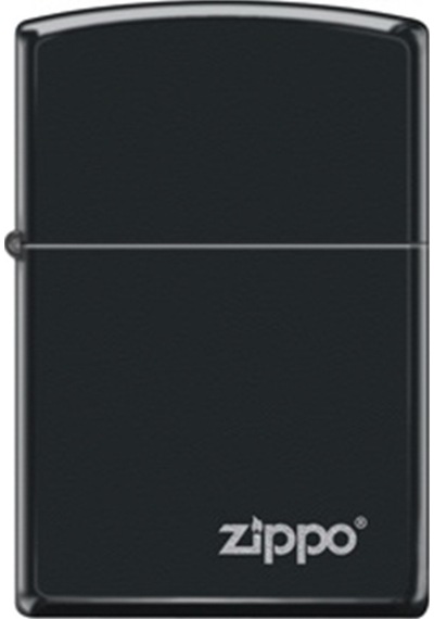 Zippo Mat Siyah Logo Çakmak(218C-000033)