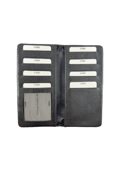 Shop Hakiki Deri Uzun Portföy Cüzdan Çoklu Kartlıklı Unisex Tasarım Siyah - 940987268 Siyah