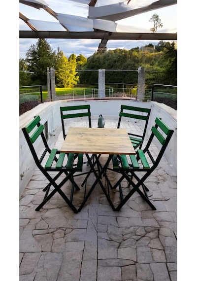 Balkon Bahçe Mutfak Bistro Set Katlanır Masa-sandalye Yeşil