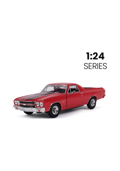 1:24 1970 Chevy El Camıno Ss 396 Araba Kırmızı
