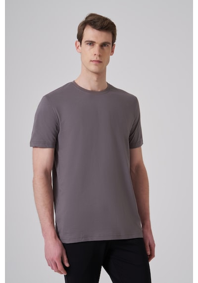 Morven Erkek Antrasit Basic Bisiklet Yaka Dynamic Fit Pamuk T-shirt 26yc018008053 Antrasit