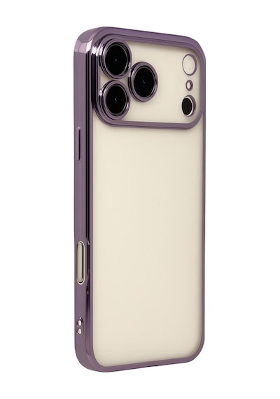 Apple iPhone  Uyumlu - 17 Pro Max Razer Lensli Silikon - Mor