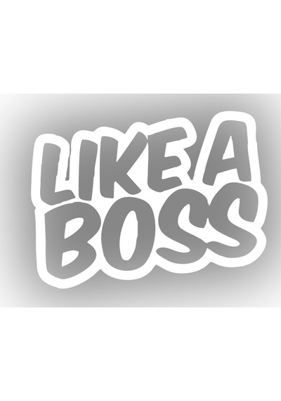 Like A Boss Araba Stickeri 17x17 Cm Beyaz