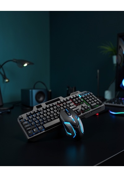 Mekanik Klavye Ve Mouse Seti Led Işıklandırma Xuczpg8018klavyeeeee-3 Diğer