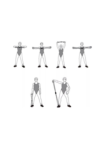 Pekial Egzersiz Spor Pilates Yumuşak Sünger Saplı Direnç Lastiği, Yeşil Çok Renkli