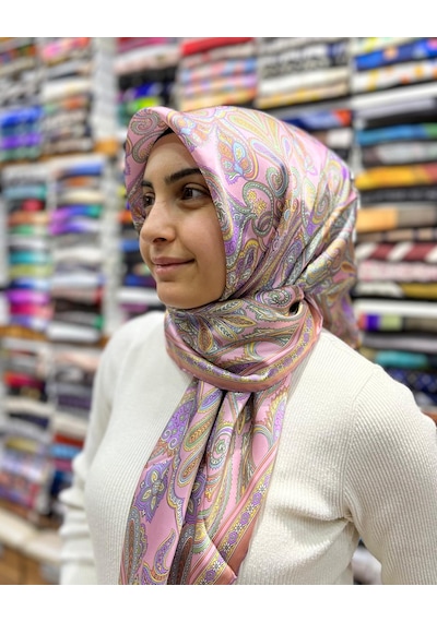 Armine Sura İpek Eşarp -2025/2026 -9421 Pembe