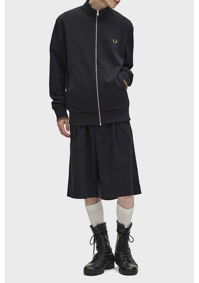 Fred Perry J1327 Zip Through Erkek Ceket Siyah