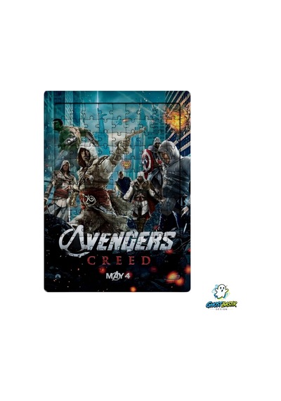 Ghostbastır Design Avengers Creed 99 Parça Ayaklı Puzzle Dekoratif Çocuk Yapbozu 0140