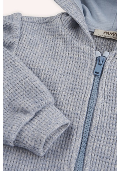 Kız Bebek Yumuşak Dokulu Fermuarlı Mavi Sweatshirt 636109