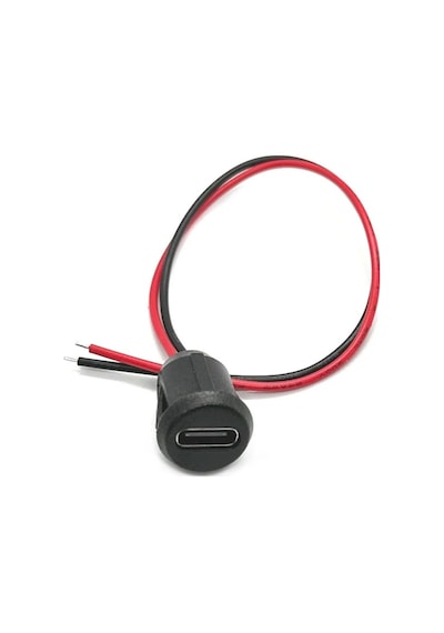 Type C Panel Montaj Dişi Soket 2 Pin 15cm Kablolu Uzatma Usb 3.1 Konnektör Araba Kamera Oyuncak