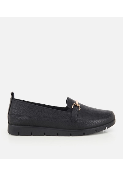 Hotiç Kadın Deri Siyah Zincir Detaylı Comfort Günlük Loafer 01ayh334730a100 01ayh334730a100