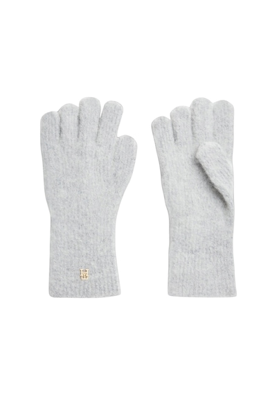 Tommy Hilfiger Th Elevated Chıc Gloves Kadın Gri Atkı Bere Eldiven - Aw0aw19132