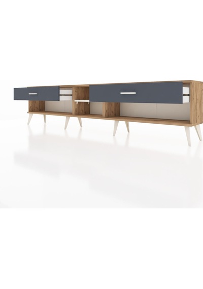 Arges Tv Ünitesi Tek Raflı 2 Çekmeceli 220x30x51 Çam-aytaşı/antrasit Aytası/antrasıt - Atlas Çam Arges Tv Ünitesi Tek Raflı 2 Çekmeceli 220x30x51 Çam-aytaşı/antrasit Aytası/antrasıt - Atlas Çam