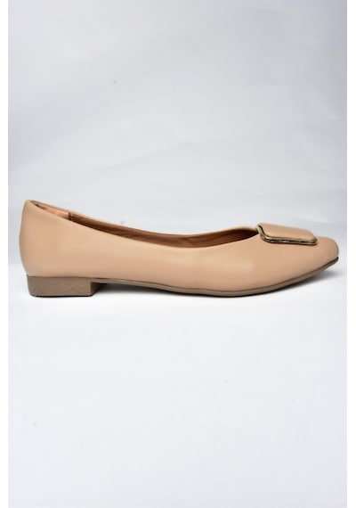 Fox Shoes P726776309 Ten Toka Aksesuarlı Kadın Babet Ten-suni Deri Ten Rengi
