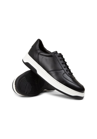 Deery Hakiki Deri Siyah Erkek Sneaker Ayakkabı - 01965msyhe08 Siyah
