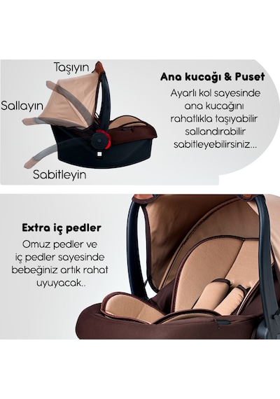 Baby Home 9 in 1 Ekonomi Paket Baby Home 945 Travel Sistem Bebek Arabası 560