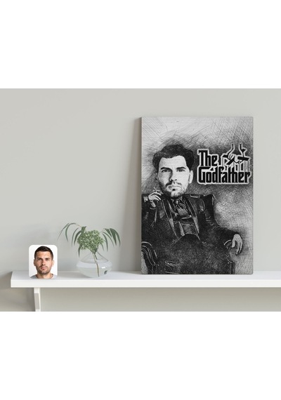 Kişiye Özel Godfather Baba Tasarımlı Kanvas Tablo 30X50Cm-19