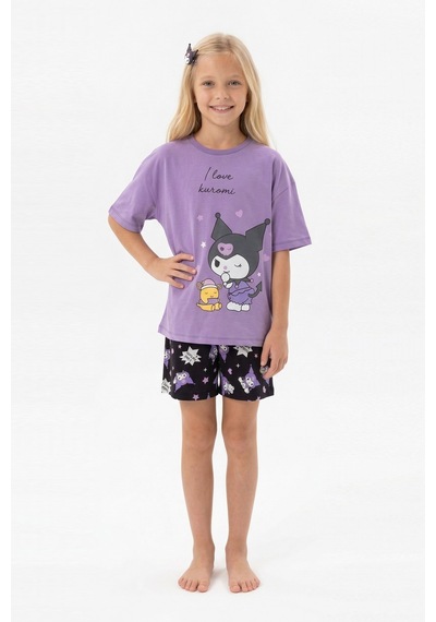 Alkın Kids 8-13 Yaş Kız Çocuk Karakter Baskılı %100 Pamuklu Kısa Kollu Şortlu Pijama Takımı Mor Alkın Kids 8-13 Yaş Kız Çocuk Karakter Baskılı %100 Pamuklu Kısa Kollu Şortlu Pijama Takımı Mor