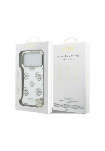 Apple Uyumlu iPhone 17 Pro Max Kılıf Guess Lisanslı Metal Kamera Çerçeveli Simli Peony Aynalı Kapak Gold Gold