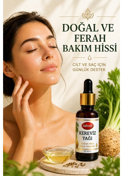 Kereviz Yağı 20 Ml Bitkisel Aromatik Bakım Yağı Cilt Saç Ve Günlük Kullanım İçin Yoğun Koku