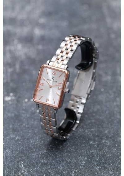 Daniel Klein Dke.1.10750-10 Dikdörtgen Kasa Romen Rakamlı Minimal Tasarım Kadın Kol Saati Rose Gold - Gümüş Daniel Klein Dke.1.10750-10 Dikdörtgen Kasa Romen Rakamlı Minimal Tasarım Kadın Kol Saati Rose Gold - Gümüş