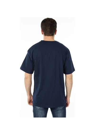Erkek Lacivert Basic Oversize T-Shirt Lacivert