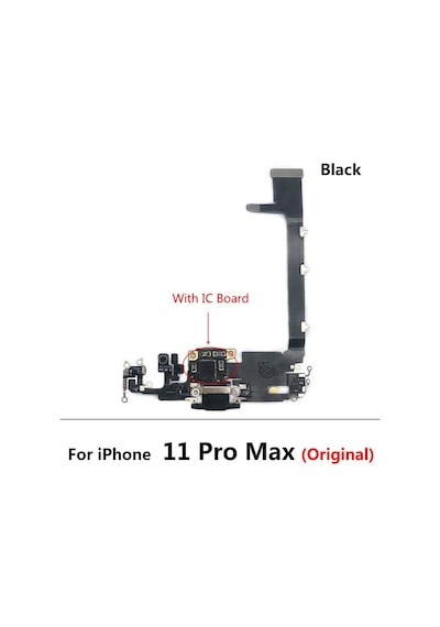 Tkgz Apple Uyumlu iPhone 11 Pro Max Full Şarj Soketi Siyah