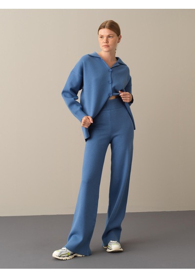 Xint Mavi Regular Fit Triko Pantolon 850849 Nehir Mavisi