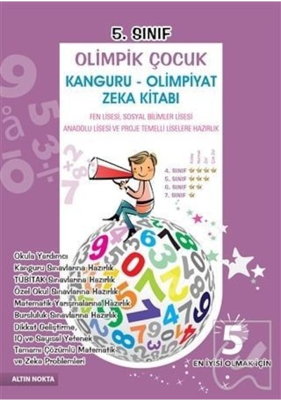 5. Sınıf Olimpik Çocuk Kanguru - Olimpiyat Zeka Kitabı Tamamı Çöz