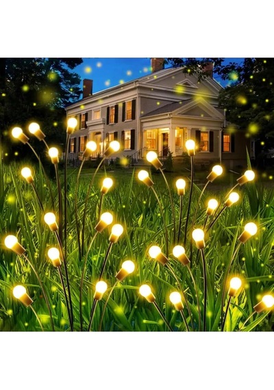 Güneş Enerjili Solar Bahçe Lambası 8 Led'li Otomatik Yanan, Su Geçirmez Dekoratif Çim Aydınlatma Diğer