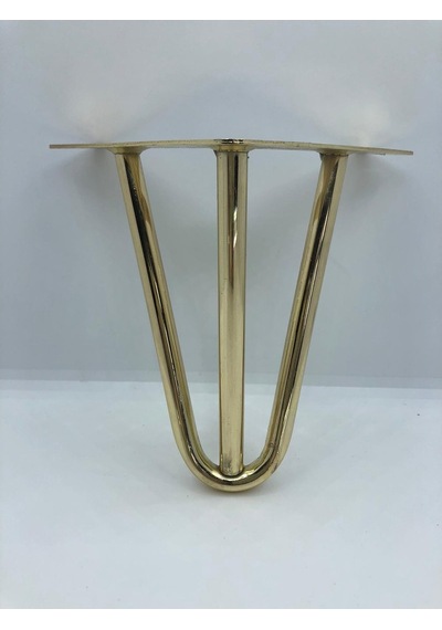 Karakoçaksesuar Metal, 3 Mil 14x12x12 Gold Baza, Koltuk, Mobilya Ayağı (4 Adet)