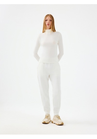 Slim Fit Kadın Bluz U.kol Ekru
