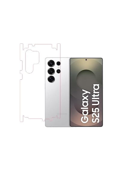 Samsung Galaxy Uyumlu S25 Ultra İle Parlak Tpu Arka Kaplama 360