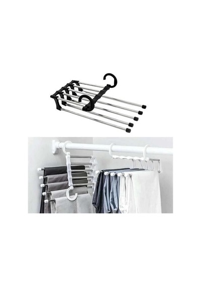 Hareketli Dolap İçi Pantolon Kravat Şal Askı Sistemi Düzenleyici Katmanlı Askılık Organizer Rekli