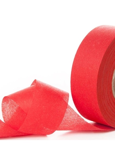 Jütburada Kırmızı Kurdale Şerit Nonwoven Tela Kumaş 2.5 Cm 220 Metre