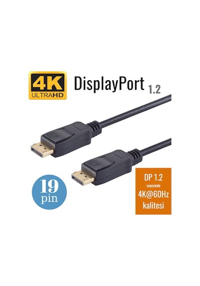 Irenis DisplayPort Kablo - 19 pin - 165 Hz destekli - 21 Gbit, 5 M
