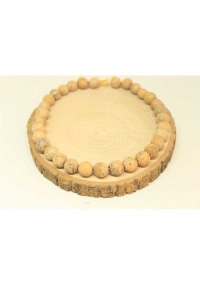 Yasam Tohumu Jasper Taşı Yarım Dizi 11.5 - 12 MM Aralığı 25845 18 CM Çok Renkli